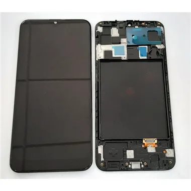 Pantalla lcd para Samsung Galaxy A20 A205 SM-A205F/DSmas tactil negro mas marco negro calidad incell
