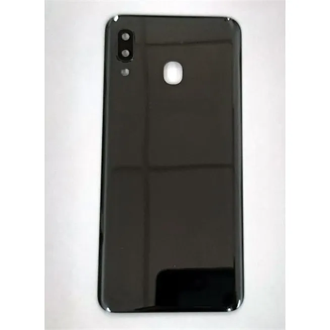 Tapa trasera o tapa bateria negra para Samsung Galaxy A20 A205 A205FD SM-A205FD mas cubierta camara
