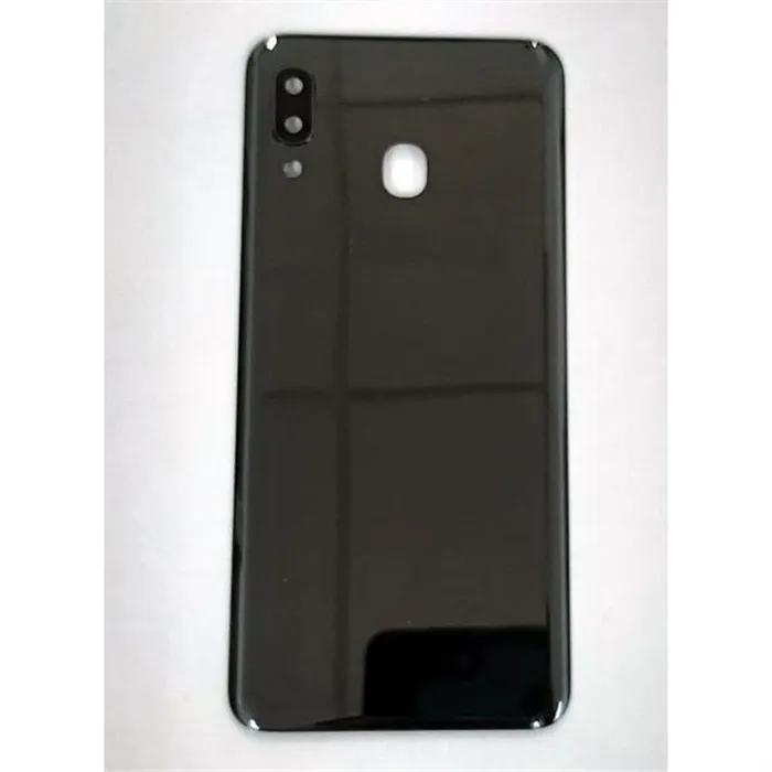 Tapa trasera o tapa bateria negra para Samsung Galaxy A20 A205 A205FD SM-A205FD mas cubierta camara
