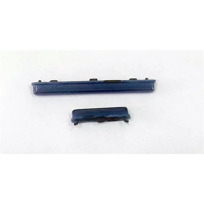 Set 2 botones azules para Samsung Galaxy A20 A205 A205FD SM-A205FD calidad premium