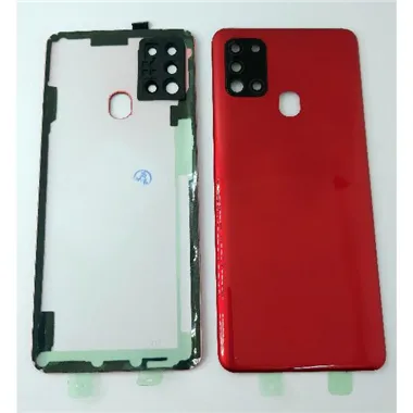 Tapa trasera o tapa bateria roja para Samsung Galaxy A21s A217 con lente de camara