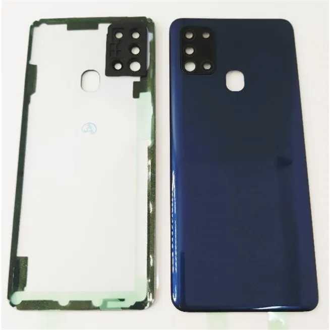 Tapa trasera o tapa bateria azul para Samsung Galaxy A21s A217 con lente de camara