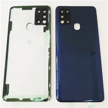 Tapa trasera o tapa bateria azul para Samsung Galaxy A21s A217 con lente de camara