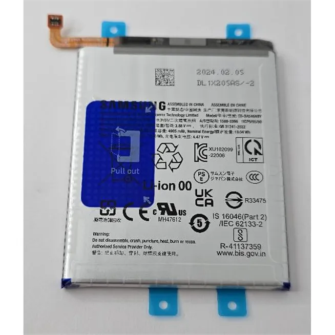 Bateria EB-BA546ABY 4905mAh para Samsung Galaxy A25 SM-A256B GH82-33217A Service Pack