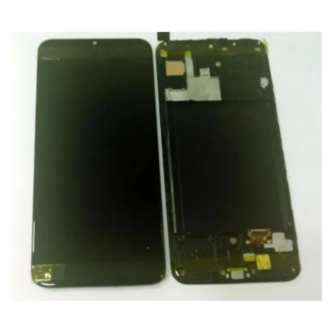 Pantalla oled para Samsung Galaxy A30s GH82-21190A SM-A307 A307 + táctil negro + marco negro compatible