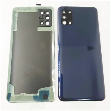 Tapa trasera o tapa bateria azul para Samsung Galaxy A31 A315F con lente de camara