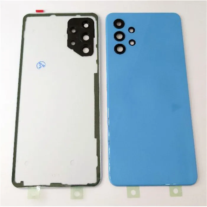 Tapa trasera o tapa bateria azul para Samsung Galaxy A32 A325 con lente de camara