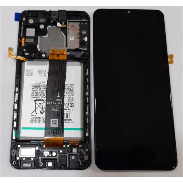 Pantalla para Samsung Galaxy A32 5G SM-A326B GH82-25453A  GH82-25121A + táctil negro + Marco negro Service Pack Pre