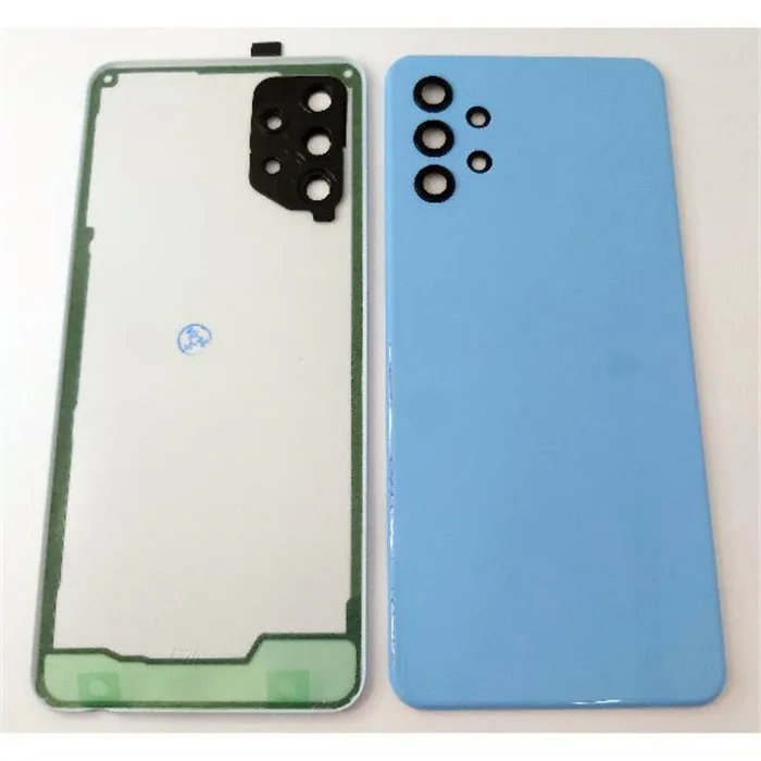 Tapa trasera o tapa bateria azul para Samsung Galaxy A32 5G A326 con lente de camara