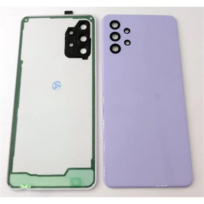 Tapa trasera o tapa bateria morada para Samsung Galaxy A32 5G A326 con lente de camara