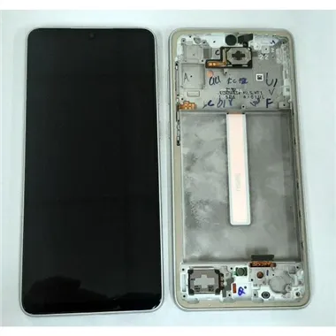 Pantalla lcd para Samsung Galaxy A33 5G SM-A336B GH82-28144B mas tactil negro mas marco plata Service Pack