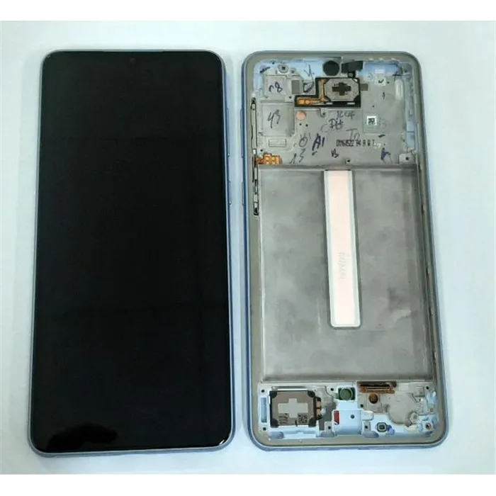 Pantalla lcd para Samsung Galaxy A33 5G SM-A336B GH82-28143C mas tactil negro mas marco azul Service Pack GH82-2814
