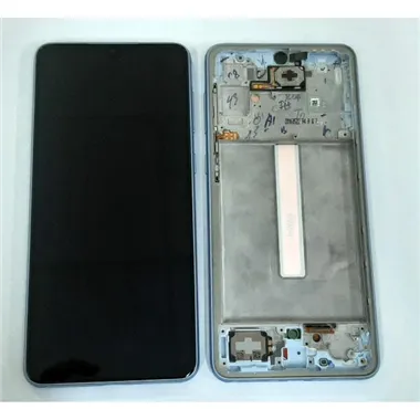 Pantalla lcd para Samsung Galaxy A33 5G SM-A336B GH82-28143C mas tactil negro mas marco azul Service Pack GH82-2814