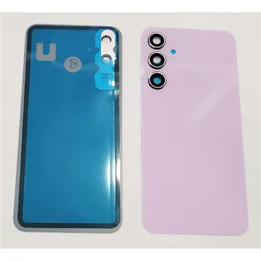 Tapa trasera o tapa bateria morada para Samsung Galaxy A35 con lente de camara