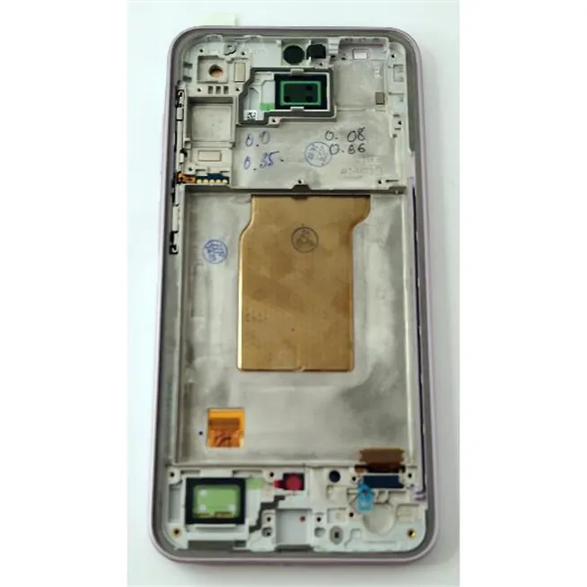 Pantalla lcd para Samsung Galaxy A35 mas tactil negro con marco morado calidad Oled