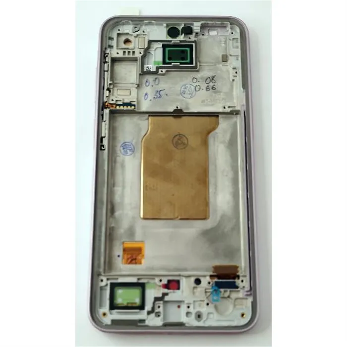 Pantalla lcd para Samsung Galaxy A35 mas tactil negro con marco morado calidad Oled