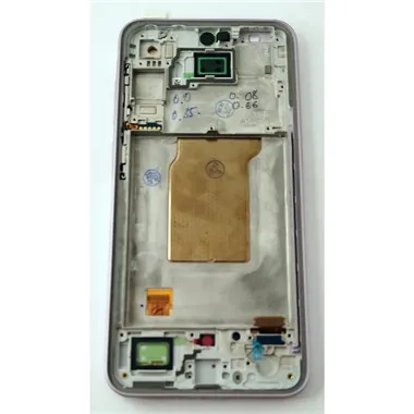 Pantalla lcd para Samsung Galaxy A35 mas tactil negro con marco morado calidad Oled