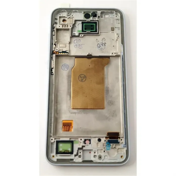 Pantalla lcd para Samsung Galaxy A35 mas tactil negro con marco azul calidad Oled