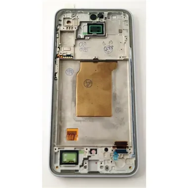 Pantalla lcd para Samsung Galaxy A35 mas tactil negro con marco azul calidad Oled