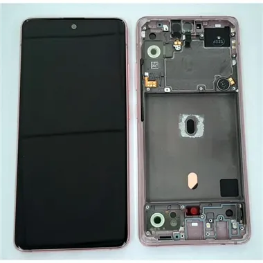 Pantalla lcd para Samsung Galaxy A51 5G SM-A516 GH82-23100C mas tactil negro mas marco rosa Service Pack