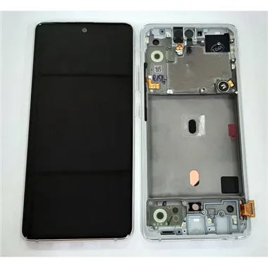 Pantalla lcd para Samsung Galaxy A51 5G SM-A516 GH82-23124B mas tactil negro mas marco blanco Service Pack