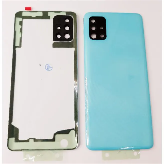 Tapa trasera o tapa bateria azul para Samsung Galaxy A51 A515 con lente de camara