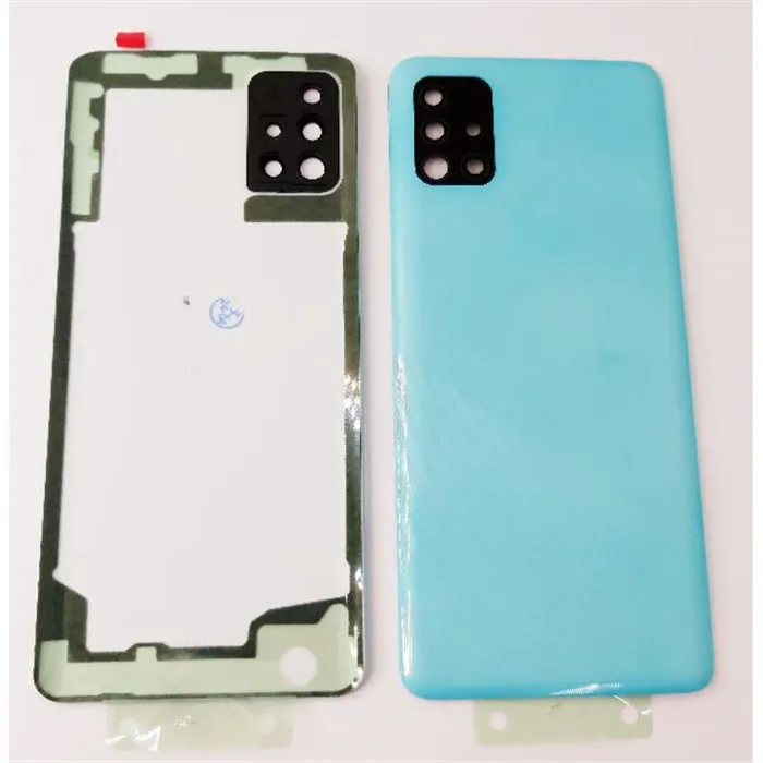 Tapa trasera o tapa bateria azul para Samsung Galaxy A51 A515 con lente de camara