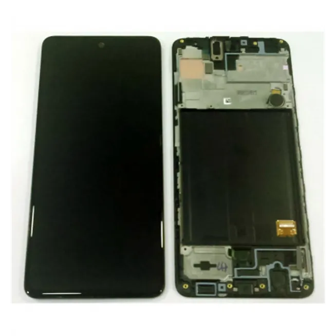 Pantalla lcd para Samsung Galaxy A51 A515F GH82-21669A + táctil negro + marco negro premium Service Pack
