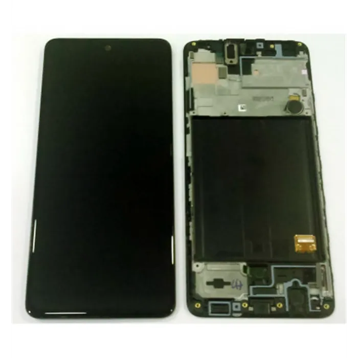 Pantalla lcd para Samsung Galaxy A51 A515F GH82-21669A + táctil negro + marco negro premium Service Pack