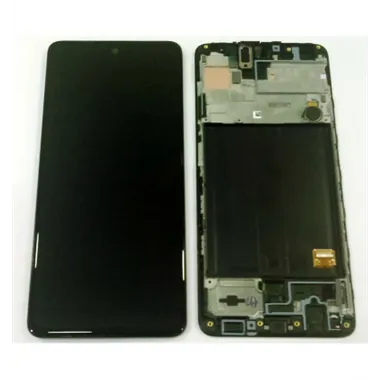 Pantalla lcd para Samsung Galaxy A51 A515F GH82-21669A + táctil negro + marco negro premium Service Pack