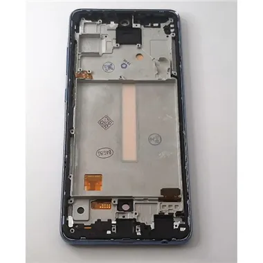 Pantalla oled para Samsung Galaxy A52 4G SM-A525F A52 5G SM-A526F mas tactil negro mas marco azul compatible