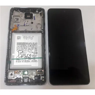 Pantalla lcd para Samsung GH82-25229B SM-A525F Galaxy A52 4G SM-A526B A52 5G + Pantalla táctil + Marco azul