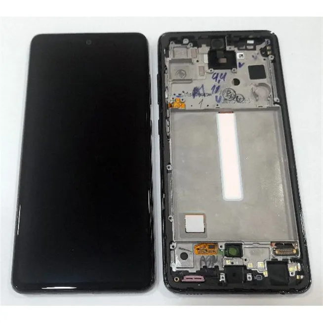 Pantalla lcd para Samsung Galaxy A52s 5G GH82-26861C A528B mas tactil negro mas marco violeta service pack