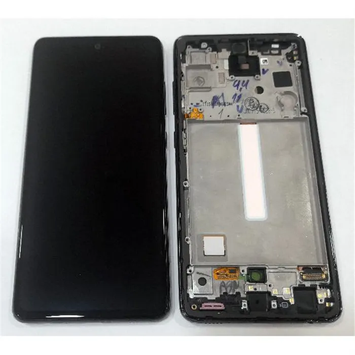 Pantalla lcd para Samsung Galaxy A52s 5G GH82-26861C A528B mas tactil negro mas marco violeta service pack