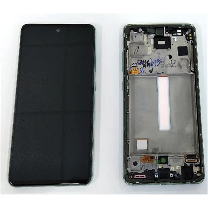 Pantalla lcd para Samsung Galaxy A52s 5G GH82-26861E A528B mas tactil negro mas marco verde service pack
