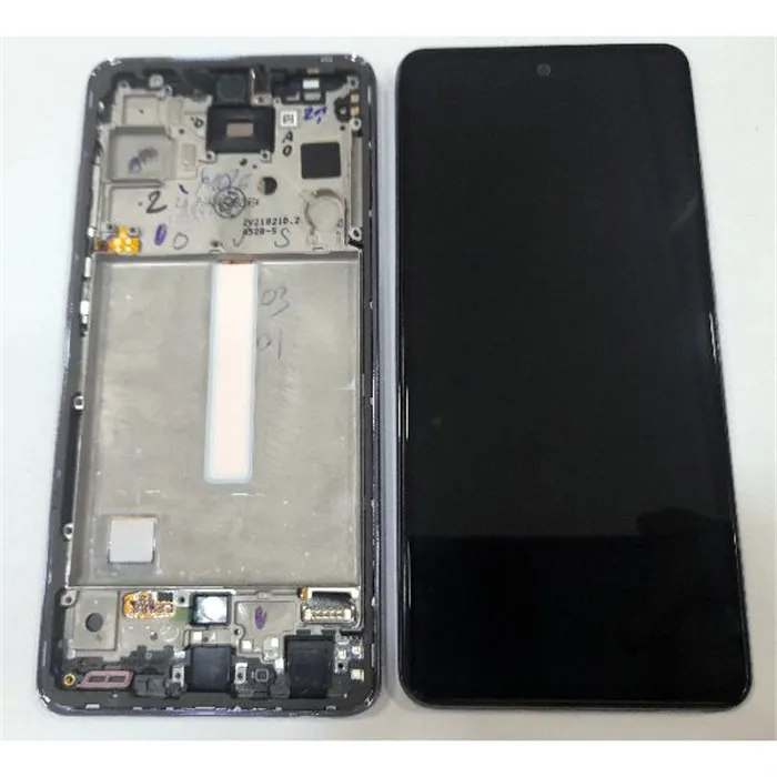 Pantalla lcd para Samsung Galaxy A52s 5G GH82-26861D A528B mas tactil negro mas marco blanco service pack