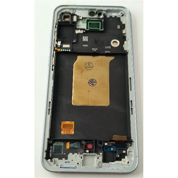 Pantalla lcd para Samsung Galaxy A55 A556 mas tactil negro con marco azul calidad Oled