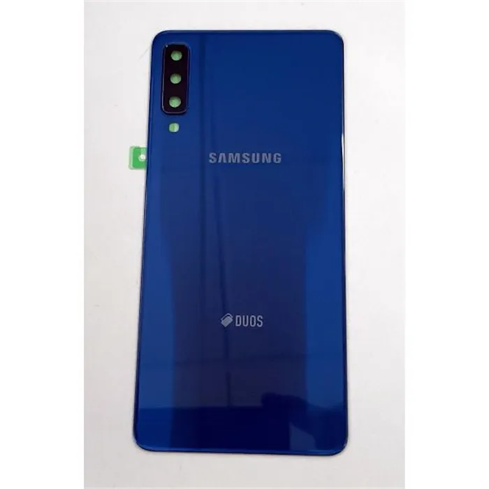 Tapa trasera o tapa bateria azul para Samsung Galaxy A7 2018 SM-A750 GH82-17833D Service Pack