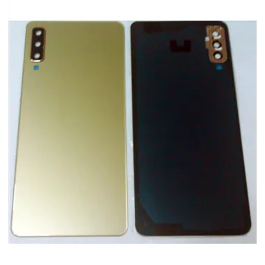 tapa trasera o tapa bateria dorada para samsung a7 2018 a750 mas lente camara calidad premium
