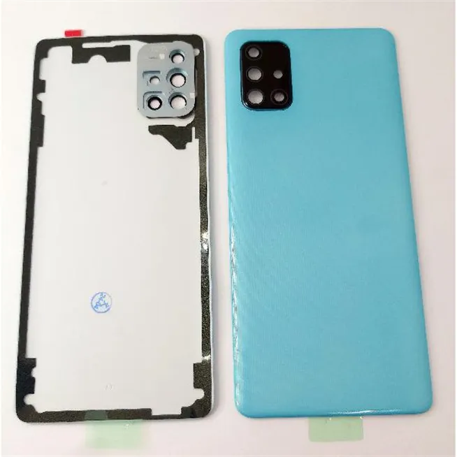 Tapa trasera o tapa bateria azul para Samsung Galaxy A71 A715 mas lente de camara