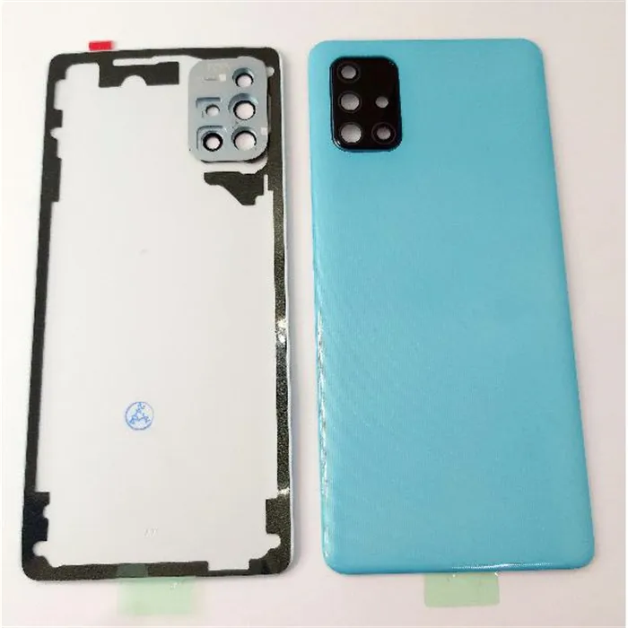 Tapa trasera o tapa bateria azul para Samsung Galaxy A71 A715 mas lente de camara
