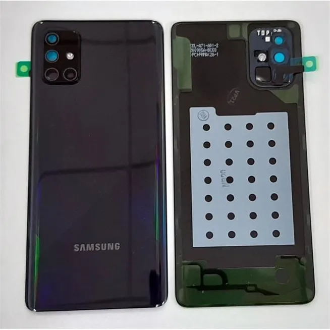 Tapa trasera o tapa bateria negra para Samsung Galaxy A71 A715F A715 GH82-22112A Service Pack