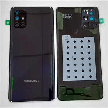 Tapa trasera o tapa bateria negra para Samsung Galaxy A71 A715F A715 GH82-22112A Service Pack
