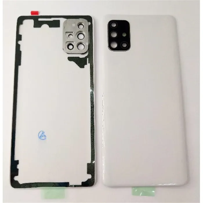 Tapa trasera o tapa bateria blanca para Samsung Galaxy A71 A715 con lente de camara