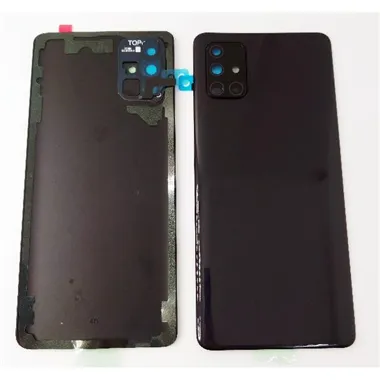Tapa trasera o tapa bateria negra para Samsung Galaxy A71 A715 mas lente de camara