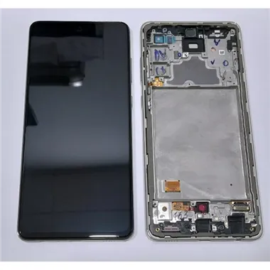 Pantalla lcd para Samsung Galaxy A72 A725 GH82-25460D SM-A725F mas tactil negro mas marco blanco Service Pack Premi