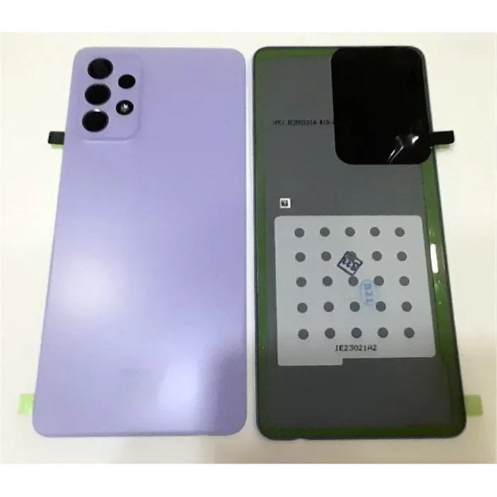 Tapa trasera o tapa baterÃ­a violeta para Samsung A725 Galaxy A72 GH82-25448C mas lente camara Service Pack Premium