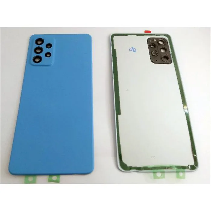 Tapa trasera o tapa bateria azul para Samsung Galaxy A72 A725F / A72 5G mas cubierta camara