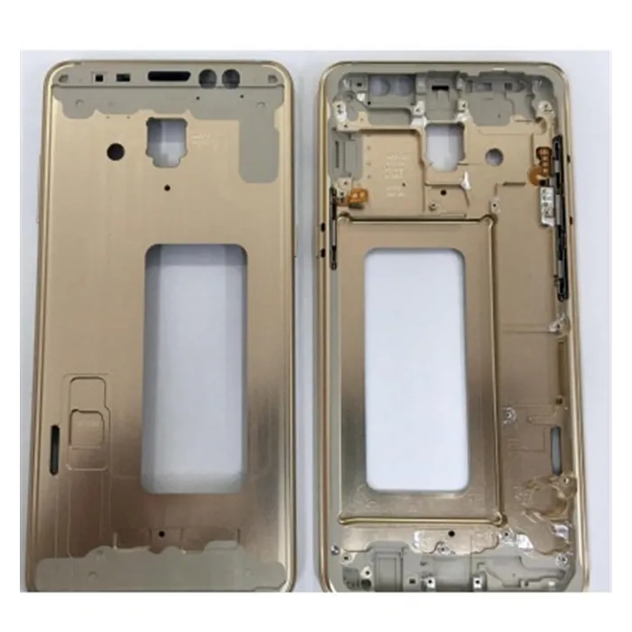 Samsung Galaxy A8 Plus A730 carcasa central o marco dorado premium