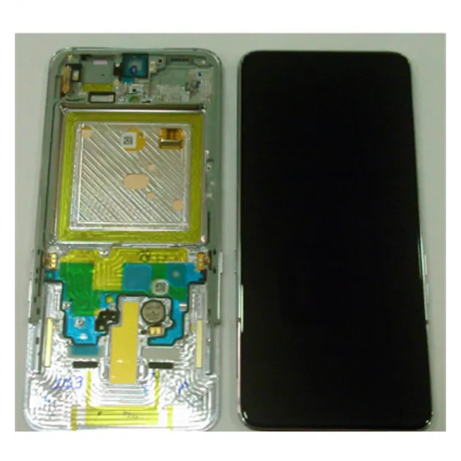 Samsung Galaxy A80 GH82-20348B A805F pantalla lcd + táctil negro + marco plata premium SERVICE PACK